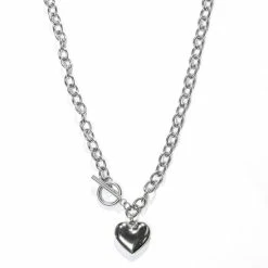 Top 10 🥰 Laura Ferini Dames Ketting Amore Connesso Zilver - Zilverkleurige Schakelketting Met Hartje - 18K Witgoud Verguld - Halsketting - Collier - Sieraad - Accessoires - Dames Schakelketting Met Hanger 🛒 -Sieraden-horloges Verkoop 550x549 5