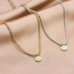 Top 10 😍 Michelle Bijoux Ketting Smiley Gedraaid Goud JE13397 👍 -Sieraden-horloges Verkoop 550x550 1000