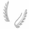 Goedkoop ⭐ EAR IT UP - Oorklimmers - Blad - Bar - Ear Climbers - Earclimbers - Ear Crawlers - Gerhodineerd Zilver - Zirkonia - Pavézetting - 27 X 16 Mm - 1 Paar 👏 -Sieraden-horloges Verkoop 550x550 1070