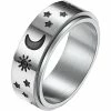 Goedkoop ⭐ Despora Anxiety Ring - (ster Maan) - Stress Ring - Fidget Ring - Draaibare Ring - Spinning Ring - Spinner Ring - Zilver Plated - (18.50 Mm / Maat 58) ⭐ -Sieraden-horloges Verkoop 550x550 1072