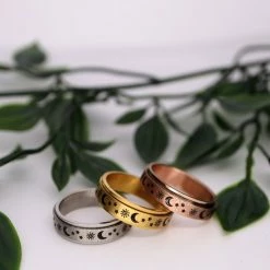 Goedkoop ⭐ Despora Anxiety Ring - (ster Maan) - Stress Ring - Fidget Ring - Draaibare Ring - Spinning Ring - Spinner Ring - Zilver Plated - (18.50 Mm / Maat 58) ⭐ -Sieraden-horloges Verkoop 550x550 1077