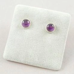 Top 10 🎉 House Of Jewels - Kleine Amethist Oorknoppen 925 Zilver - Cabochon Geslepen 🛒