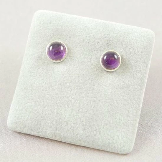 Top 10 π House Of Jewels - Kleine Amethist Oorknoppen 925 Zilver - Cabochon Geslepen π 3 Top 10 π House Of Jewels - Kleine Amethist Oorknoppen 925 Zilver - Cabochon Geslepen π