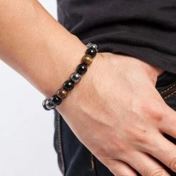 Uitgang 🎁 Zendro - Tijgeroog Armband - Triple Protection - Handmade - Edelstenen Armband - Spiritueel Cadeau - Chakra Armband - Armband Dames - Armband Heren 👏 -Sieraden-horloges Verkoop 550x550 1135