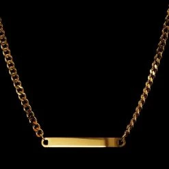 Hete verkoop 🧨 Laura Ferini Dames Ketting Facile Goud - Goudkleurige Schakelketting Met Plaatje - 18K Geelgoud Verguld - Halsketting - Collier - Sieraad - Accessoires - Dames Ketting Met Hanger ❤️ -Sieraden-horloges Verkoop 550x550 115