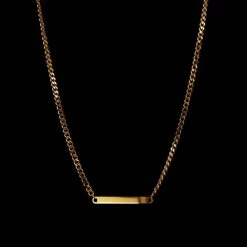 Hete verkoop 🧨 Laura Ferini Dames Ketting Facile Goud - Goudkleurige Schakelketting Met Plaatje - 18K Geelgoud Verguld - Halsketting - Collier - Sieraad - Accessoires - Dames Ketting Met Hanger ❤️ -Sieraden-horloges Verkoop 550x550 119