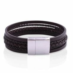 Beste Verkoop 👍 Moorell Unisex Armband - 21 Cm - Zwart/Bruin ❤️