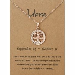 Kopen 👏 Bixorp Stars Weegschaal / Libra Ketting Hanger Rosé Goud - Sterrenbeeld Hanger - Cadeau Voor Haar - Cadeau Voor Sinterklaas - Cadeau Voor Kerst 🌟