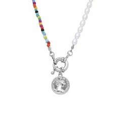 Kopen 🔥 Lucardi - Dames Kettingen Met Immitatieparel - Bijoux - Ketting - Cadeau - 45 Cm - 🥰