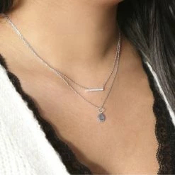 Goedkoop 🌟 Lucardi More Initials Ketting - Dames - Zilver 🔥 -Sieraden-horloges Verkoop 550x550 1293