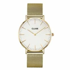 Beste Verkoop 🤩 Cluse Boho Chic Mesh White, Gold Colour ⌛