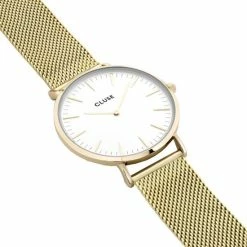 Beste Verkoop 🤩 Cluse Boho Chic Mesh White, Gold Colour ⌛ -Sieraden-horloges Verkoop 550x550 1309