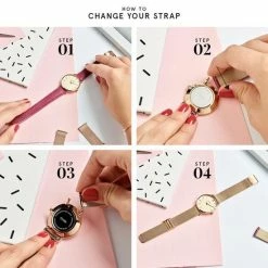 Beste Verkoop 🤩 Cluse Boho Chic Mesh White, Gold Colour ⌛ -Sieraden-horloges Verkoop 550x550 1310