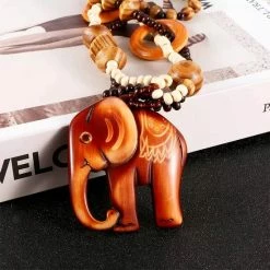 Gloednieuw ⭐ Kralenketting Olifant | Hout Ketting | Sparkolia 🔥 -Sieraden-horloges Verkoop 550x550 1330