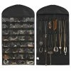 Beste Pirce 🌟 BOTC Dual Sides Sieraden Organizer - 32 Zakken & 18 Haken En Lussen - Hangende Juwelenstandaard - Zwart 😉 -Sieraden-horloges Verkoop 550x550 173