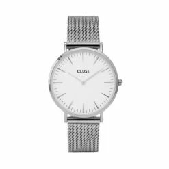 Goedkoopste 🎁 Cluse Boho Chic Mesh White, Silver Colour ✔️ -Sieraden-horloges Verkoop 550x550 196