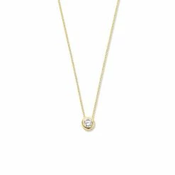 Beste Pirce 💯 Sparkle14 Ketting Zirkonia 0,5 Mm 40 + 2 Cm - Goud 🎉
