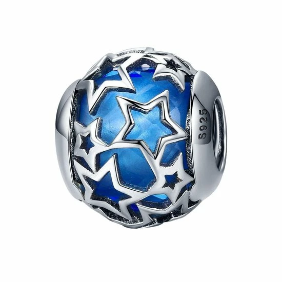 Gloednieuw ✔️ Stars Blue Sky Bedel | Ster Bead | Zilverana | Geschikt Voor Biagi , Pandora , Trollbeads Armband | 925 Zilver ✔️ 3 Gloednieuw ✔️ Stars Blue Sky Bedel | Ster Bead | Zilverana | Geschikt Voor Biagi , Pandora , Trollbeads Armband | 925 Zilver ✔️