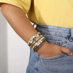 Gloednieuw 🛒 Sorprese - Armband Dames - Heart - Wikkelarmband - Leren Dames Armbandje - Brown - Leer - Model VX - Sinterklaas - Cadeau 🎁 -Sieraden-horloges Verkoop 550x550 224