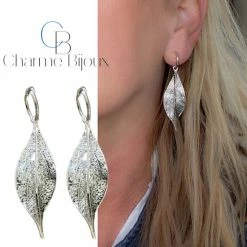 Groothandel 🧨 Klem Oorbellen- Lang- Metaal- Zilverkleur- Geen Gaatjes- Boomblad- Charme Bijoux 🧨 -Sieraden-horloges Verkoop 550x550 232