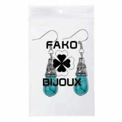 Kopen 🎉 Fako Bijoux® - Oorbellen - Hanger - Turquoise - Druppel 👍 -Sieraden-horloges Verkoop 550x550 268