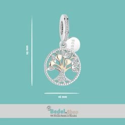 Aanbiedingen 💯 Tracelet - Zilveren Bedels - Bedel Levensboom Groot - Charm - Zilver En Rosé - 925 Sterling Zilver - Pandora Compatible - 925 Zilver Certificaat - Sinterklaas En Kerst Cadeau ⌛ -Sieraden-horloges Verkoop 550x550 307