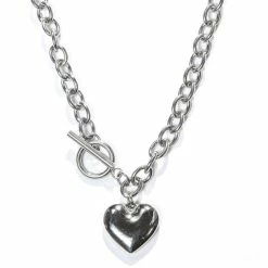 Top 10 🥰 Laura Ferini Dames Ketting Amore Connesso Zilver - Zilverkleurige Schakelketting Met Hartje - 18K Witgoud Verguld - Halsketting - Collier - Sieraad - Accessoires - Dames Schakelketting Met Hanger 🛒