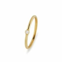 Kopen ⭐ Isabel Bernard Rivoli Solene 14 Karaat Gouden Stacking Ring (Maat: 54) - Goudkleurig ❤️