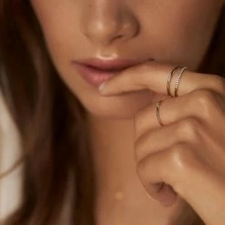 Kopen ⭐ Isabel Bernard Rivoli Solene 14 Karaat Gouden Stacking Ring (Maat: 54) - Goudkleurig ❤️ -Sieraden-horloges Verkoop 550x550 338