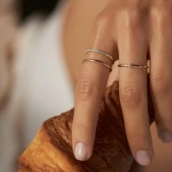 Kopen ⭐ Isabel Bernard Rivoli Solene 14 Karaat Gouden Stacking Ring (Maat: 54) - Goudkleurig ❤️ -Sieraden-horloges Verkoop 550x550 349