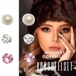 Beste Verkoop 😀 3 Paar Magneet Oorbellen-Frieda-Wit-Roze-Parel- Geen Gaatje-Charme Bijoux ✔️ -Sieraden-horloges Verkoop 550x550 385