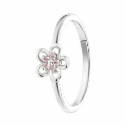 Aanbiedingen 💯 Lucardi - Meisjes - Kinder Ring Met Plating - Rond - Zirkonia - Cadeau - Echt Zilver - Zilverkleurig 👍