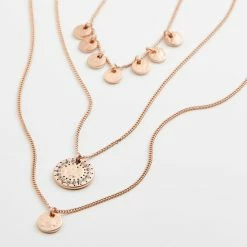 Coupon 👍 Pilgrim Ketting Arden - 3 In 1 - Kristal - Sieraden Vrouw - Rosé Goud Kleur - 38cm + 9cm Verlenging 👍 -Sieraden-horloges Verkoop 550x550 458