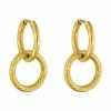 Flash-uitverkoop 🛒 Victorious Dames Oorbellen Goud – Dubbele Ring Met Lijnen – 2CM ✔️ -Sieraden-horloges Verkoop 550x550 472