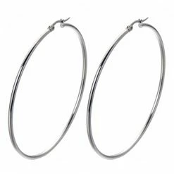 Begroting 🧨 Fako Bijoux® - Oorringen - Hoepel Oorbellen - RVS - Stainless Steel - Staal - 70mm - Zilverkleurig 👍