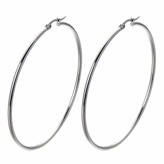 Begroting ๐งจ Fako Bijoux® - Oorringen - Hoepel Oorbellen - RVS - Stainless Steel - Staal - 70mm - Zilverkleurig ๐ 3 Begroting ๐งจ Fako Bijoux® - Oorringen - Hoepel Oorbellen - RVS - Stainless Steel - Staal - 70mm - Zilverkleurig ๐