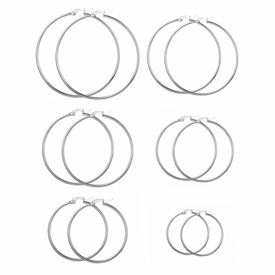 Begroting ๐งจ Fako Bijoux® - Oorringen - Hoepel Oorbellen - RVS - Stainless Steel - Staal - 70mm - Zilverkleurig ๐ 5 Begroting ๐งจ Fako Bijoux® - Oorringen - Hoepel Oorbellen - RVS - Stainless Steel - Staal - 70mm - Zilverkleurig ๐ - Afbeelding 3