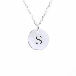 Flash-uitverkoop 🧨 Avaressa - Ketting Met Initialen - Gepersonaliseerd - Zilver - Gravure 4 Initialen Mogelijk 🥰 -Sieraden-horloges Verkoop 550x550 506