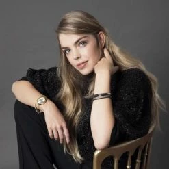 Kopen 🔔 Lucardi - Zilveren Bangle Goldplated ⭐ -Sieraden-horloges Verkoop 550x550 55