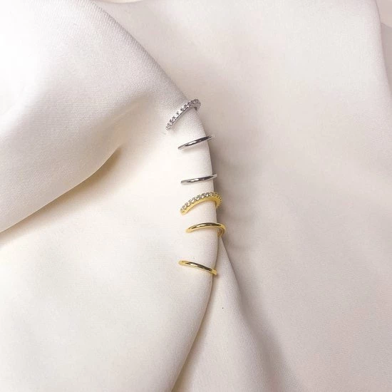 Promo π€© 3 Is A Crowd - 3 In 1 - Earcuff - 925 Sterling Zilver - Goud - Verguld - Nepoorbel - Nep Piercing - Clipoorbel - Geen Piercing Nodig - Conch - Klipoorbellen.nl π 4 Promo π€© 3 Is A Crowd - 3 In 1 - Earcuff - 925 Sterling Zilver - Goud - Verguld - Nepoorbel - Nep Piercing - Clipoorbel - Geen Piercing Nodig - Conch - Klipoorbellen.nl π - Afbeelding 2