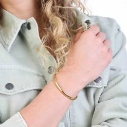 Kopen 🔔 Lucardi - Zilveren Bangle Goldplated ⭐ -Sieraden-horloges Verkoop 550x550 59