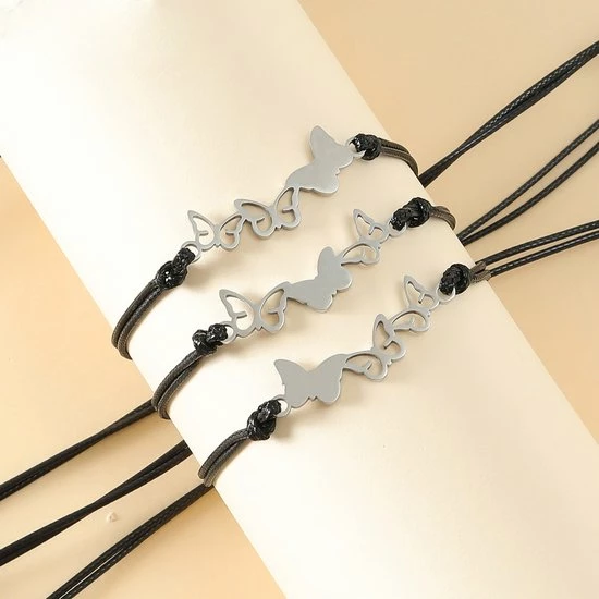 Nieuw ๐ Bixorp Friends Vriendschapsarmbandjes Voor 3 Met Zilverkleurige Vlinders - BFF Armband Meisjes - Best Friends Armband Vriendschap Cadeau Voor Drie ๐ 6 Nieuw ๐ Bixorp Friends Vriendschapsarmbandjes Voor 3 Met Zilverkleurige Vlinders - BFF Armband Meisjes - Best Friends Armband Vriendschap Cadeau Voor Drie ๐ - Afbeelding 4