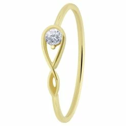Goedkoopste 🎁 Lucardi - 9 Karaat Ring Met Zirkonia 👍