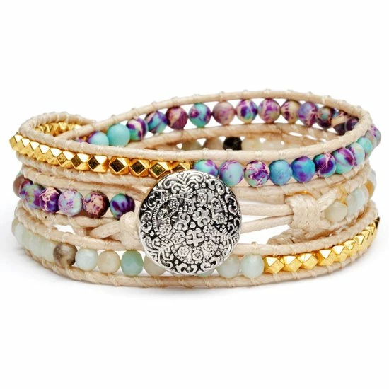 Beste Pirce โจ Zentana Wikkelarmband Bohemian - Imperial Jaspis & Amazoniet - Harmonie ๐ 3 Beste Pirce โจ Zentana Wikkelarmband Bohemian - Imperial Jaspis & Amazoniet - Harmonie ๐