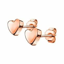 Begroting 👍 ZINZI Zilveren Oorknoppen Rosé Verguld Glad Hart 6mm ZIO1378R 👍 -Sieraden-horloges Verkoop 550x550 681