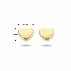 Goedkoopste 🧨 Sparkle14 Hart Dames Oorknoppen 4,2 Mm - Goud ✔️ -Sieraden-horloges Verkoop 550x550 694