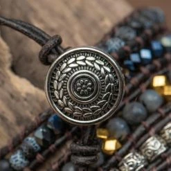 Goedkoopste 💯 Zentana Wikkelarmband Onyx & Frosted Agaat - Grof Geslepen - Focus ⭐ -Sieraden-horloges Verkoop 550x550 70