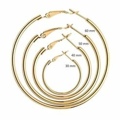 Korting 🔥 Oorringen 40 Mm | Zilverkleurig | Clipsluiting | Ronde Buis | Fashion Favorite 🧨 -Sieraden-horloges Verkoop 550x550 744