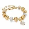 Coupon ✔️ ICYBOY 18K Europese Bedels Armband Met DIY Heart Pendant Verguld Goud [GOLD-PLATED] [18 Cm] - Hole Beads Charm Bracelet Heart Charm Bracelet 🎁 -Sieraden-horloges Verkoop 550x550 745
