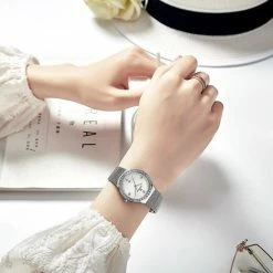 Goedkoop ✔️ NAVIFORCE Horloges Voor Vrouwen Dames Horloge Dameshorloge ⌚ Watch - Meisjes Horloges - Incl. Horlogebox Geschenkdoos & Versteller - Zilver Wit - Litts® ❤️ -Sieraden-horloges Verkoop 550x550 765